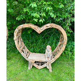 Teak Driftwood Love Bench 200cm