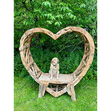 Teak Driftwood Love Bench 200cm