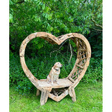 Teak Driftwood Love Bench 200cm