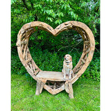 Teak Driftwood Love Bench 200cm