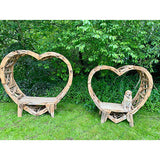 Teak Driftwood Love Bench 200cm