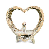 Teak Driftwood Love Bench 200cm