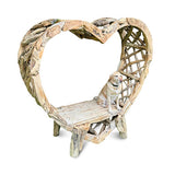 Teak Driftwood Love Bench 200cm