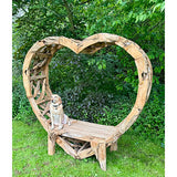 Teak Driftwood Love Bench 230cm