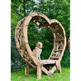 Teak Driftwood Love Bench 230cm