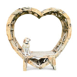 Teak Driftwood Love Bench 230cm