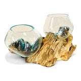 Root with Double Glass Bowl low