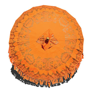 Bali Sun Parasol citrus orange and gold 2m (with pole joint)