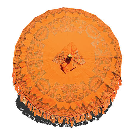 Bali Sun Parasol citrus orange and gold 2m (with pole joint)