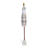 Bali Sun Parasol cloud white and gold 2m (with pole joint)