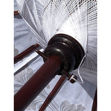 Bali Sun Parasol cloud white and gold 2m (with pole joint)