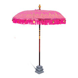 Bali Sun Parasol bubblegum pink and gold 2m (with pole joint)