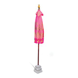 Bali Sun Parasol bubblegum pink and gold 2m (with pole joint)