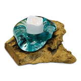 Root with Glass Candle Holder Single