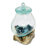 Root with Glass Jar