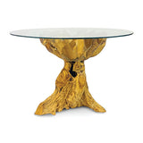 Lombok Round Dining Table with Glass 120cm