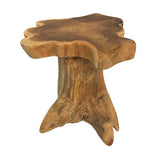 Driftwood style Teak Root Mushroom mini side table or stool