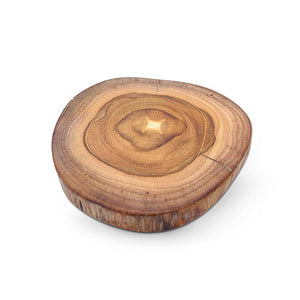 6 X Teak Coaster 10cm