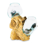 Root with Double Glass Bowl