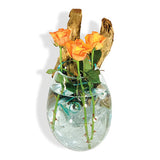 Root with Glass Bowl Wall Hanging