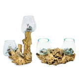 Root with Double Glass Bowl mini (tall & low)