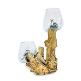 Root with Double Glass Bowl mini (tall & low)