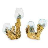 Root with Double Glass Bowl mini (tall & low)