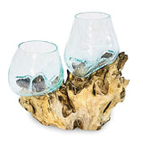 Root with Double Glass Bowl mini (tall & low)