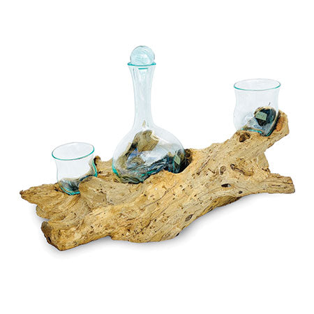 Root with 2 Glass Decanter set