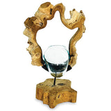 Root with Molten Glass Bowl on Stand