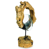 Root with Molten Glass Bowl on Stand