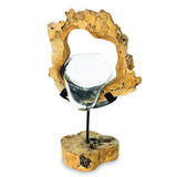 Root with Molten Glass Bowl on Stand