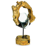 Root with Molten Glass Bowl on Stand