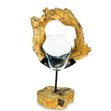 Root with Molten Glass Bowl on Stand