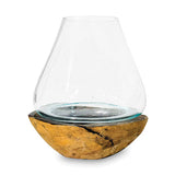 Root Erosion Bowl with molten glass small