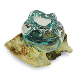 Root with Molten Crinkle Glass Bowl small