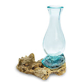 Driftwood with Molten Glass Vase 35cm