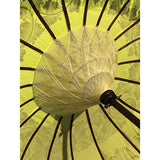 Bali Sun Parasol lemon yellow and gold large 2.5m (with pole joint)