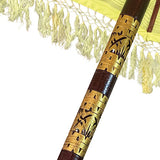 Bali Sun Parasol lemon yellow and gold 2m (with pole joint)