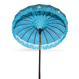 Bali Sun Parasol sky blue and gold 2m (with pole joint)