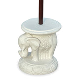 Bali Elephant Parasol Base with Drinks Table