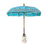 Bali Elephant Parasol Base with Drinks Table