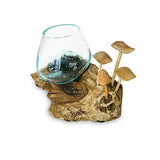 Root with Mushrooms and Glass Bowl small