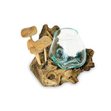 Root with Mushrooms and Glass Bowl small