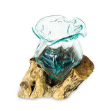 Root with Molten Crinkle Glass Bowl medium