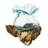 Root with Molten Crinkle Glass Bowl medium