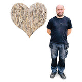 Driftwood Wall Heart 90x90cm