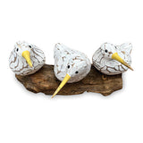 Triple Bool Bird on Root white and yellow