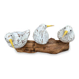 Triple Bool Bird on Root white and yellow