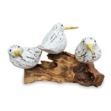 Triple Bool Bird on Root white and yellow